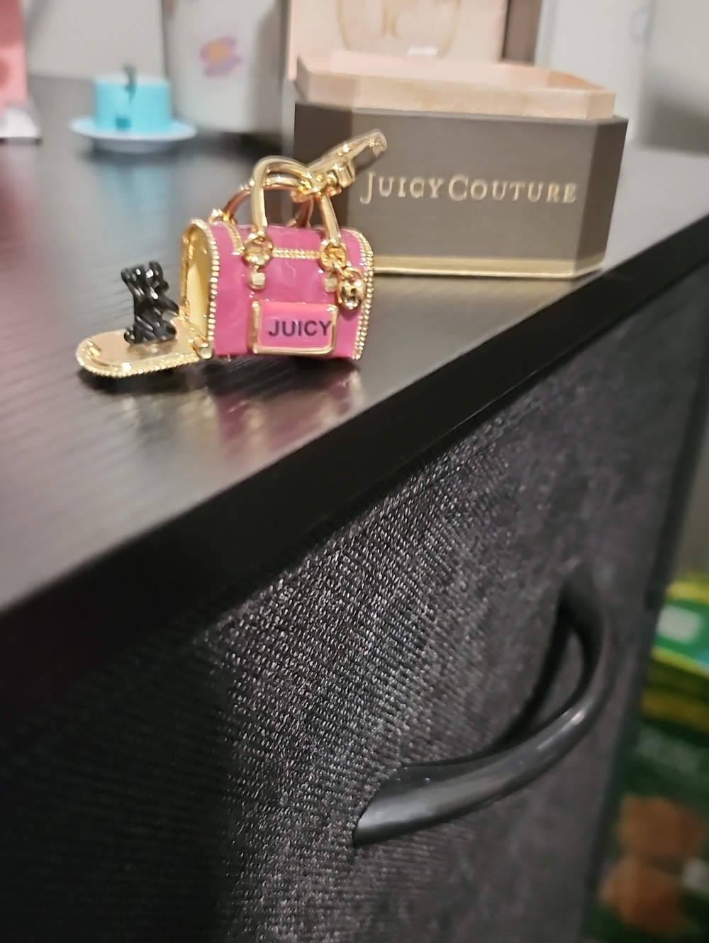 Juicy Couture Hot Pink and Gold Mini Purse Charm